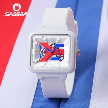 CASIMA Nowy Styl Kolorowe zegarki Męskie dla zakochanych Prezent Zegarek Kwarcowy Silikonowe Relogio Wodoodporne #CS2128
